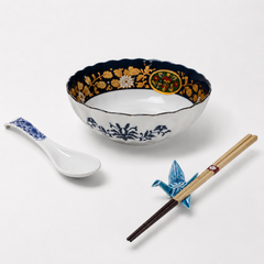Imperial Floral Scalloped Ramen Set