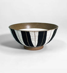 Black Engraved Stripe Bowl