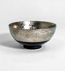 Platinum Black Glaze Rice Bowl