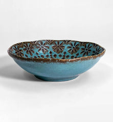 Zafura Green Shallow Bowl
