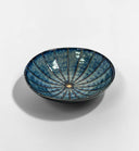 Navy Stripe Shallow Bowl