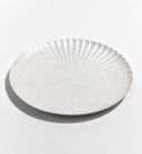 White Foam Silver Mica Chrysanthemum Plate
