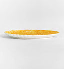 White Foam Gold Mica Chrysanthemum Plate