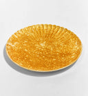 White Foam Gold Mica Chrysanthemum Plate