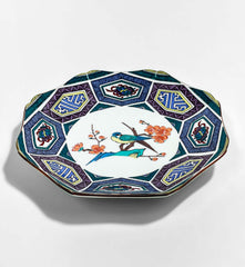 Old Kutani Flower & Bird Plate