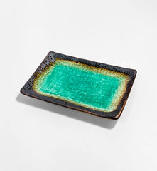 Green Glaze Square Plate