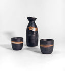 Black Brush Sake Set