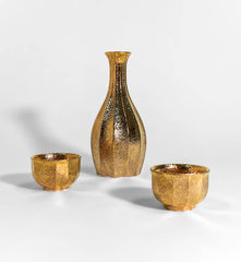 Full Gold Facet Sake Set