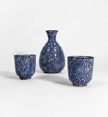 Antique Octopus Vine Sake Set