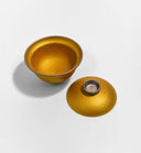 Platinum Rim Gold Mica Lidded Bowl