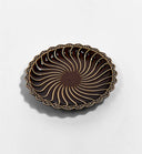 Amber Glaze Chrysanthemum Plate