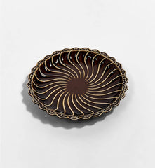 Amber Glaze Chrysanthemum Plate