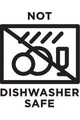 Not dishwasher safe